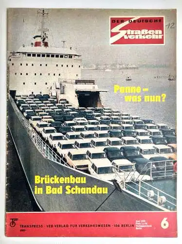 Der Deutsche Straßenverkehr DDR Zeitschrift 1975 Nr.6 Brückenbau in Bad Schandau