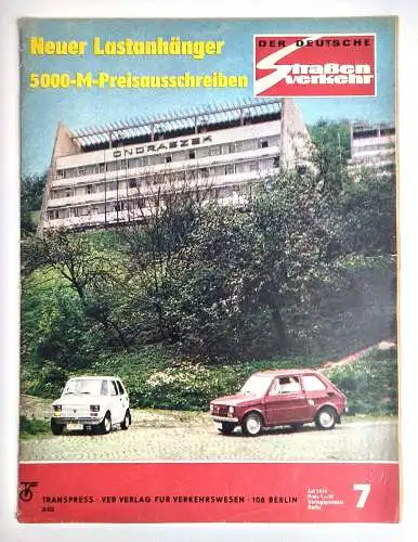 Der Deutsche Straßenverkehr 1974 Nr. 7 DDR Zeitschrift Neuer Lastenanhänger