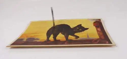 Scherz Ak Katze mit Wackel Schwanz Humor