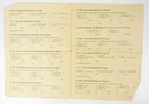 Programm Volksbadetag Westbad Leipzig 1946