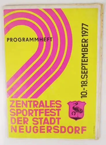 Programmheft Zentrales Sportfest der Stadt Neugersdorf 1977