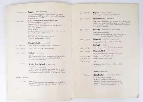 Programmheft Zentrales Sportfest der Stadt Neugersdorf 1977