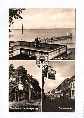 Ak Am GOldberger See Stadtforst Friedenstraße 1966 Goldberg Mecklenburg