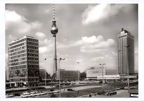 Foto Ak Berlin am Alexanderplatz 1977
