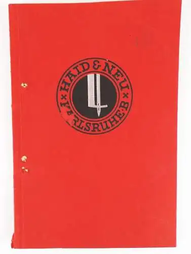 Katalog Nähmaschinen Haid und Neu Karlsruhe Baden 1930 er