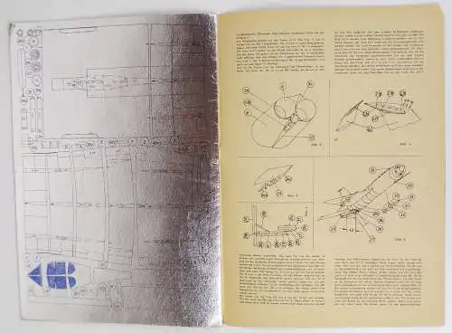 Kranich Modellbogen Abfangjäger Typ E 166 DDR 1963