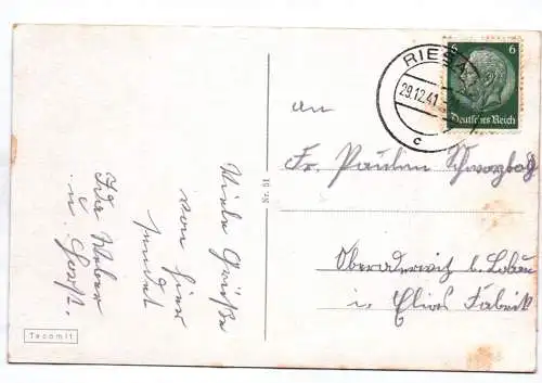 Ak Riesa an der Elbe Neues Stadtbad 1941