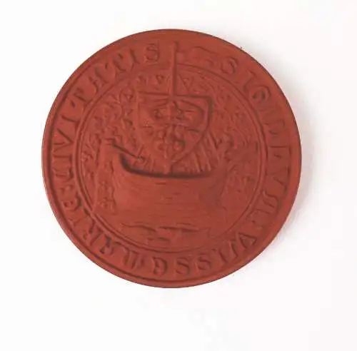 Meissen Siegel der Stadt Wismar 1473 Böttger Medaille Etui DDR 