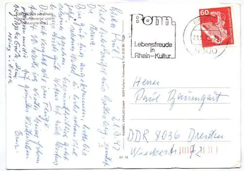 Ak Bonn am Rhein Regierungsviertel und Bundeskanzleramt 1982