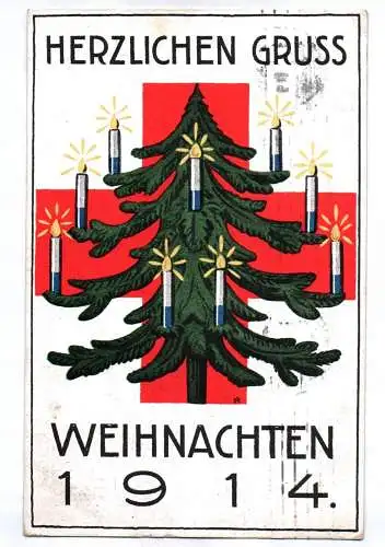 Künstler Ak Herzlichen Gruss Weihnachten 1914
