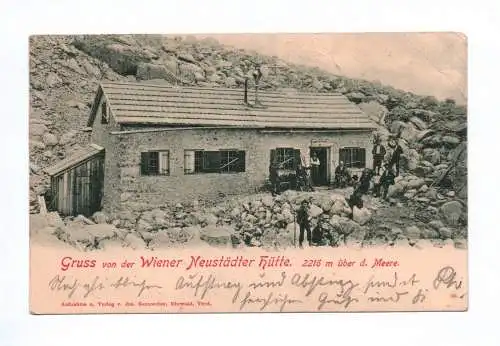 Ak Gruss von der Wiener Neustädter Hütte 1902 Ehrwald
