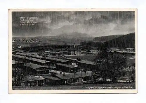 Ak Truppenübungsplatz Münsingen bei Regen