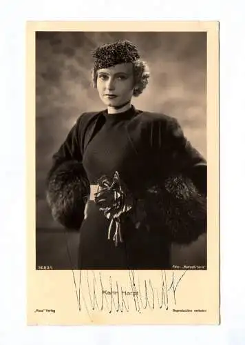 Original Autogramm Karin Hardt Ross Verlag Autogrammkarte Echtfoto um 1940
