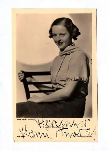 Autogrammkarte Hansi Knoteck Ross Verlag Echtfoto Autogramm um 1940