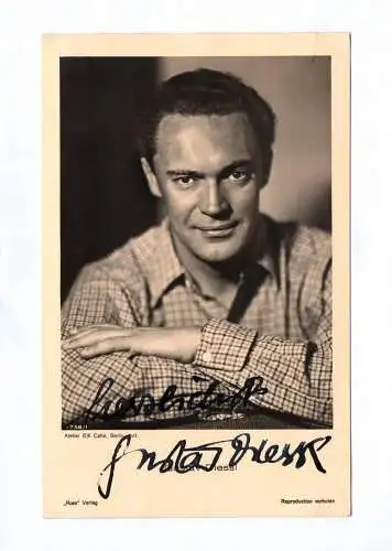 Gustav Diessl Ross Verlag um 1940 Original Autogramm Echtfoto Autogrammkarte