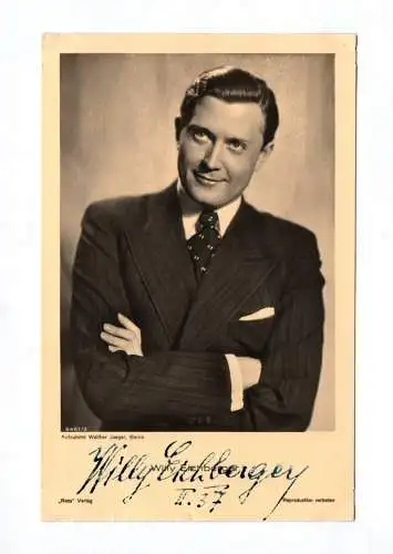 Autogrammkarte Willy Eichberger um 1940 Original Autogramm Ross Verlag