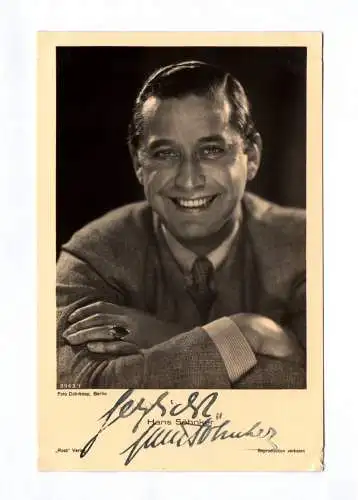 Hans Söhnker Autogrammkarte Ross Verlag Echtfoto Original Autogramm