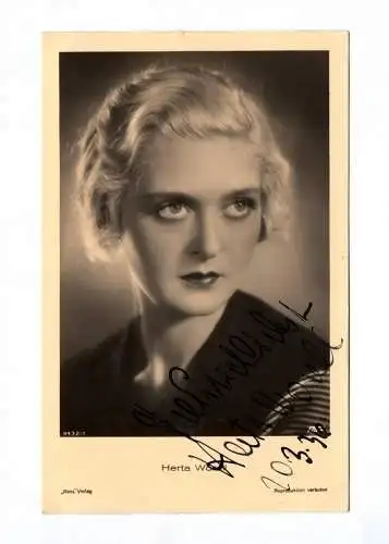 Original Autogramm Herta Worell um 1940 Ross Verlag Echtfoto Autogrammkarte