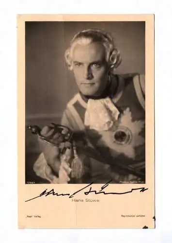 Original Autogramm Hans Stüwe Echtfoto Ross Verlag um 1940 Autogrammkarte
