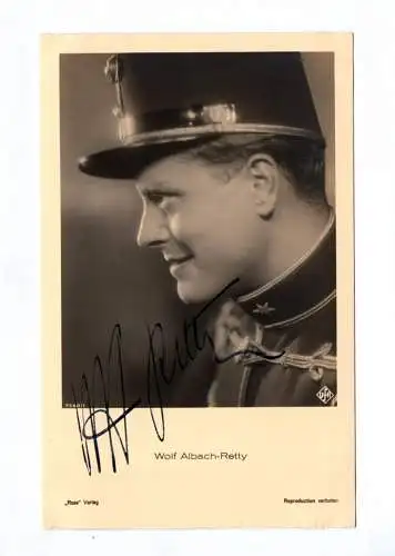 Original Autogrammkarte ufa Star um 1940 Wolf Albach Retty Ross Verlag Autogramm