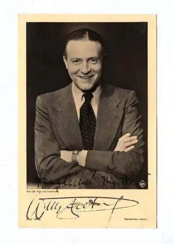 Willy Fritsch ufa Star um 1940 Original Autogramm Echtfoto Autogrammkarte