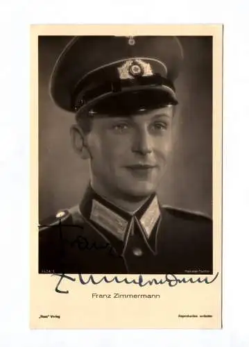 Franz Zimmermann Original Autogrammkarte Ross Verlag Echtfoto Autogramm um 1940