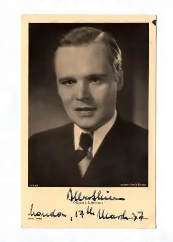 Albert Lieven Autogrammkarte um 1940 Echtfoto Original Autogramm Ross Verlag
