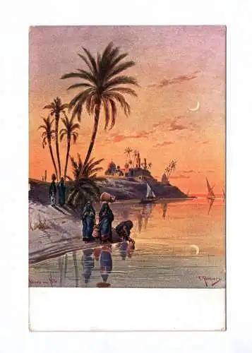 Künstler Ak 4x Agypten Sphinx von Gizeh Memnonkolosse Pyramiden