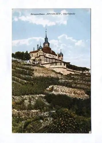 Künstler Ak Berggasthaus Spitzhaus Oberlößnitz 1929