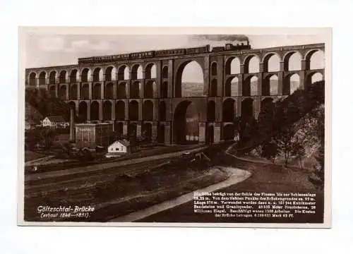 Foto Ak Göltzschtal Brücke Zug Dampflok