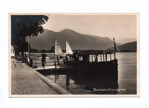 Foto Ak Tegernsee Strandpartie 1933