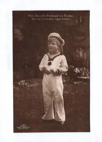 Ak Prinz Alexander Ferdinand von Preußen Sohn des Prinzenpaares August Wilhelm