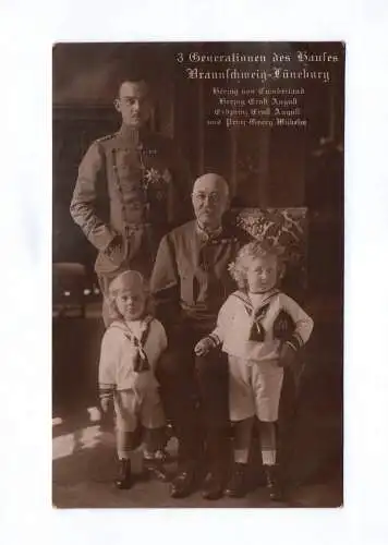 Foto Ak 3 Generation des Hauses Braunschweig Lüneburg 1 Wk Soldaten Kinder