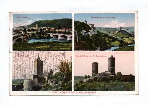 Ak Bad Kösen und Umgebung Rudelsburg und Saaleck 1935