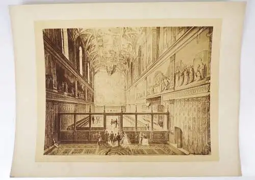 Albumin Sixtinische Kapelle um 1890 Vatikan Italien
