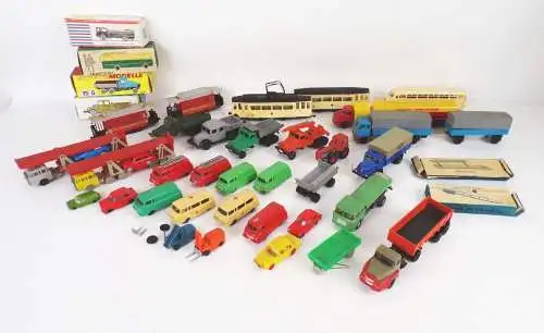 Modellautos Espewe Permot Konvolut meist H0 Straßenbahn LKW Autos PKW