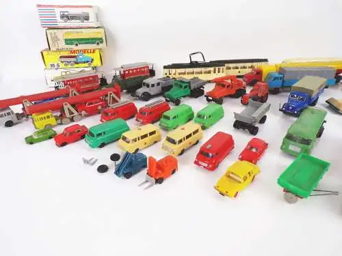 Modellautos Espewe Permot Konvolut meist H0 Straßenbahn LKW Autos PKW