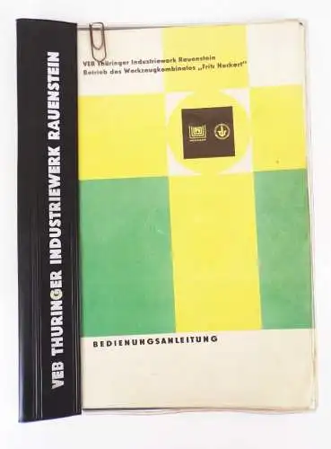 Bedienungsanleitung Rad Auswuchtmaschine AMR-2 VEB Industriewerk Rauenstein