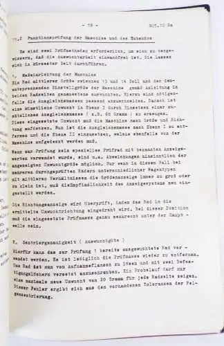Bedienungsanleitung Rad Auswuchtmaschine AMR-2 VEB Industriewerk Rauenstein