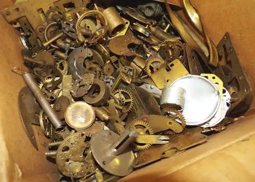 Konvolut Uhren Ersatzteile Messing Uhrmacher