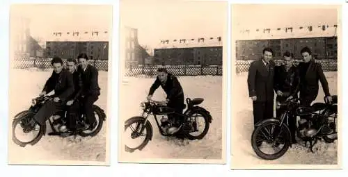 4 x Foto Motorrad Oldtimer wohl DKW