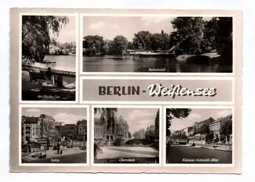 Ak Berlin Weißensee Badeanstalt Spitze Klement Gottwald Allee 1962