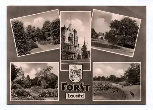 Ak Forst Lausitz 1963 DDR Brandenburg Kirche Rennbahn