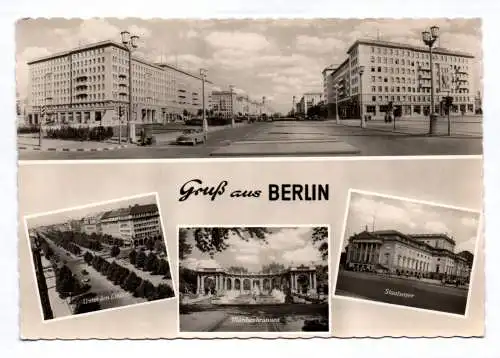 Ak Gruß aus Berlin 1960 Unter den Linden Staatsoper Märchenbrunnen