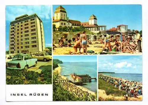 Ak Insel Rügen Saßnitz Rügen-Hotel Binz Sellin Göhren 1974