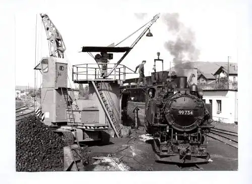 Foto Dampflok 99 734 Eisenbahn Schmalspurbahn in Freital