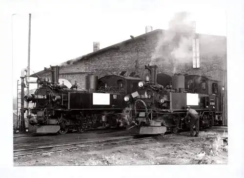 Foto Dampflok 99 1564-6 und 99 1536-9 Oschatz Mügeln Kemmlitz in Mügeln