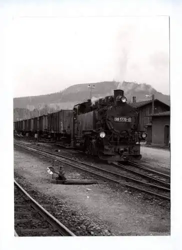 Foto Dampflok 99 1779-0 Eisenbahn Cranzahl Oberwiesenthal Schmalspurbahn