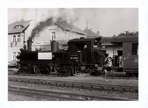 Foto Dampflok 99 1586-9  Eisenbahn Schmalspurbahn Oschatz Mügeln Kemmlitz
