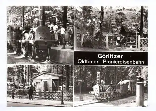 Ak Görlitzer Oldtimer Pioniereisenbahn 1982 Menschen